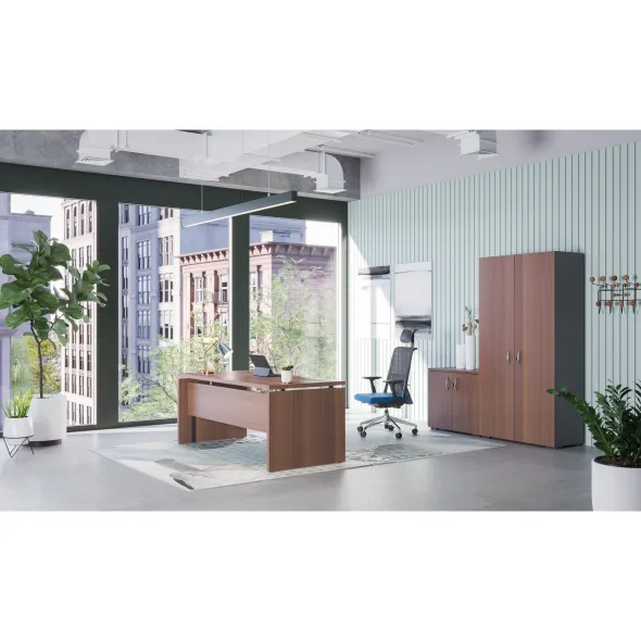 Bureau droit Amphitéo - l. 160 x pr. 80 cm