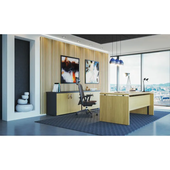 Bureau droit Amphitéo - l. 180 x pr. 80 cm