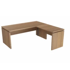 Bureau droit Amphitéo - l. 180 x pr. 80 cm + retour sur pied l. 100 x pr. 60 cm