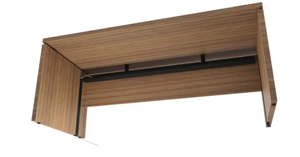Bureau droit Amphitéo - l. 160 x pr. 80 cm + retour sur caisson l. 100 x pr. 60 cm - 2 tiroirs plats 1 doss. susp.