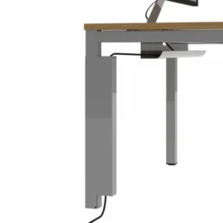 Bureau droit Arial - l. 160 x pr. 80 cm + retour 80 x 60 cm