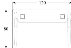 Bureau droit Corial - l. 120 x pr. 80 cm
