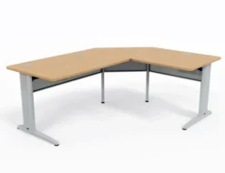 Bureau droit Corial - l. 120 x pr. 80 cm + angle 90° + retour l. 80 x pr. 80 cm