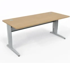 Bureau droit Corial - l. 180 x pr. 80 cm - piétement réglable en hauteur