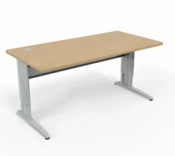 Bureau droit Corial - l. 160 x pr. 80 cm - piétement réglable en hauteur