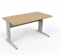 Bureau droit Corial - l. 140 x pr. 80 cm - piétement réglable en hauteur