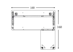 Bureau droit Corial - l. 160 x pr. 80 cm + retour l. 80 x pr. 60 cm