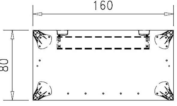 Bureau droit Epure - l. 160 x pr. 80 cm