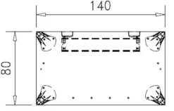 Bureau droit Epure - l. 140 x pr. 80 cm