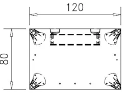 Bureau droit Epure - l. 120 x pr. 80 cm
