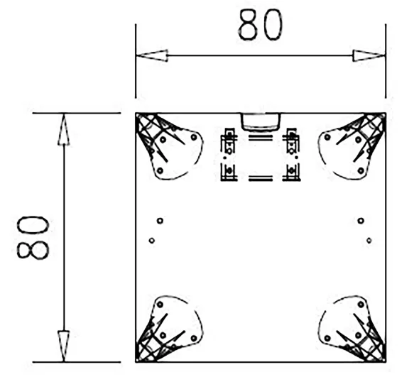 Bureau droit Epure - l. 80 x pr. 80 cm