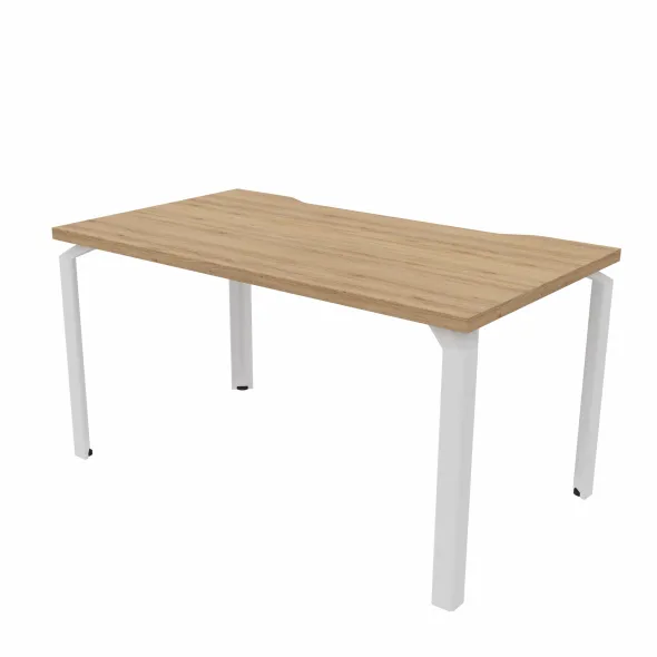 Bureau droit Epure - l. 140 x pr. 80 cm - échancrure -