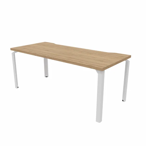 Bureau droit Epure - l. 180 x pr. 80 cm - échancrure -