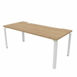 Bureau droit Epure - l. 180 x pr. 80 cm - échancrure - boitier 1 PC + 1 USB A + 1 USB C