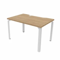Bureau droit Epure - l. 120 x pr. 80 cm - échancrure - boitier 1 PC + 1 USB A + 1 USB C