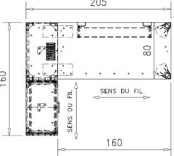 Bureau droit Epure - l. 160 x pr. 80 cm + meuble de rangement bas