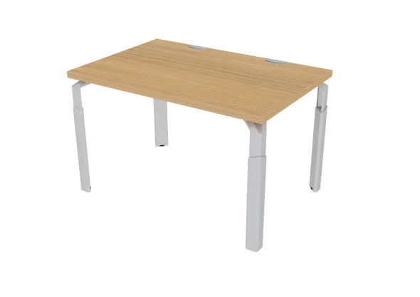 Bureau droit Epure - l. 120 x pr. 80 cm - piétement réglable en hauteur