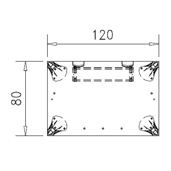 Bureau droit Epure - l. 120 x pr. 80 cm - piétement réglable en hauteur
