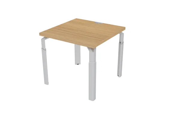 Bureau droit Epure - l. 80 x pr. 80 cm - piétement réglable en hauteur