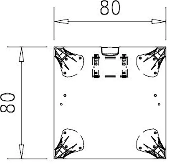 Bureau droit Epure - l. 80 x pr. 80 cm - piétement réglable en hauteur
