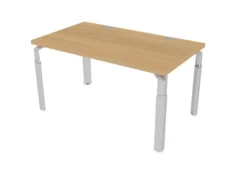 Bureau droit Epure - l. 140 x pr. 80 cm - piétement réglable en hauteur