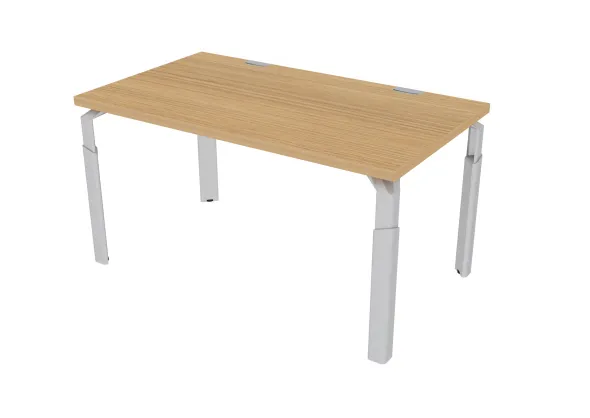 Bureau droit Epure - l. 140 x pr. 80 cm - piétement réglable en hauteur