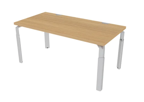 Bureau droit Epure - l. 160 x pr. 80 cm - piétement réglable en hauteur