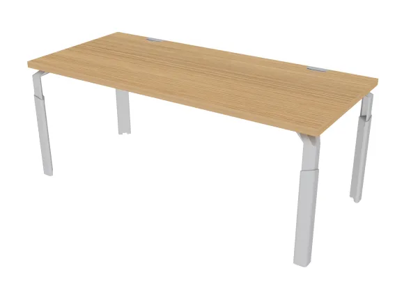 Bureau droit Epure - l. 180 x pr. 80 cm - piétement réglable en hauteur