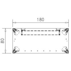 Bureau droit Epure - l. 180 x pr. 80 cm - piétement réglable en hauteur