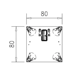 Bureau droit Epure - l. 80 x pr. 80 cm - top access