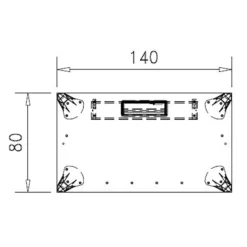 Bureau droit Epure - l. 140 x pr. 80 cm - top access