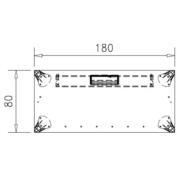 Bureau droit Epure - l. 180 x pr. 80 cm - top access