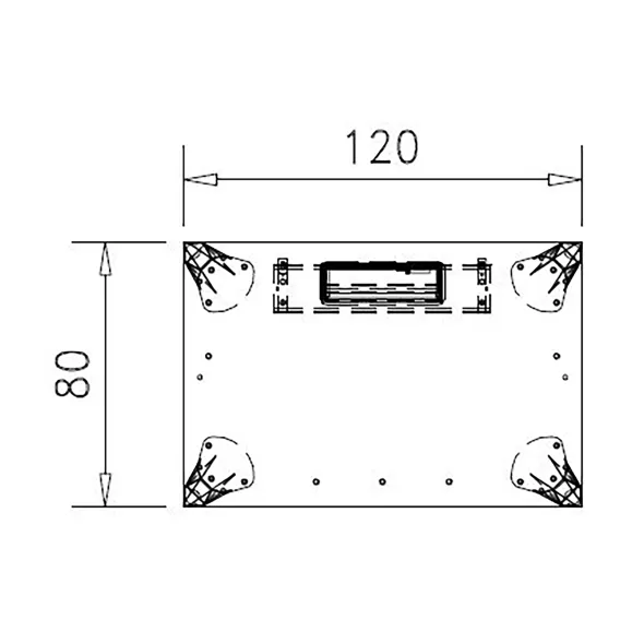 Bureau droit Epure - l. 120 x pr. 80 cm - top access