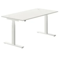 Bureau droit Ergo Up - l. 160 x pr. 80 cm - avec 2 obturateurs - réglage en hauteur électrique