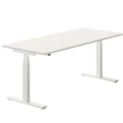 Bureau droit Ergo Up - l. 180 x pr. 80 cm - avec 2 obturateurs - réglage en hauteur électrique