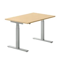 Bureau droit Ergo Up - l. 120 x pr. 80 cm - sans obturateur - réglage en hauteur électrique