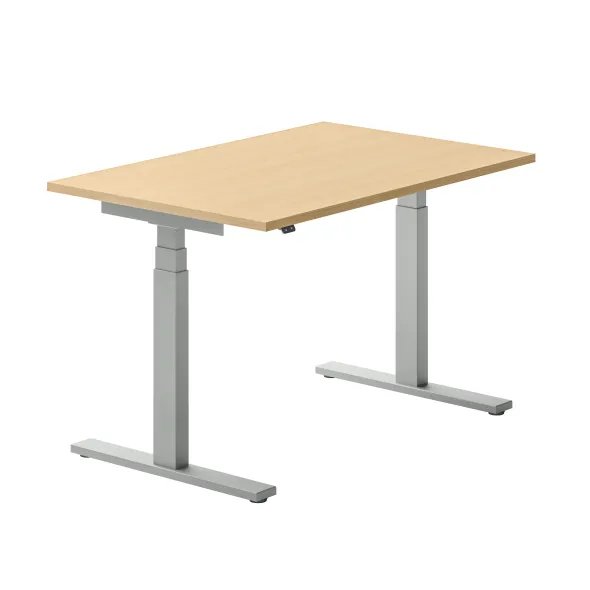 Bureau droit Ergo Up - l. 120 x pr. 80 cm - sans obturateur - réglage en hauteur électrique