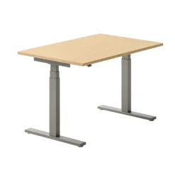 Bureau droit Ergo Up - l. 120 x pr. 80 cm - sans obturateur - réglage en hauteur électrique