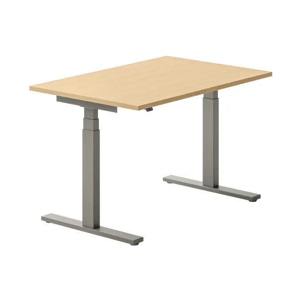 Bureau droit Ergo Up - l. 120 x pr. 80 cm - sans obturateur - réglage en hauteur électrique