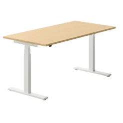 Bureau droit Ergo Up - l. 160 x pr. 80 cm - sans obturateur - réglage en hauteur électrique