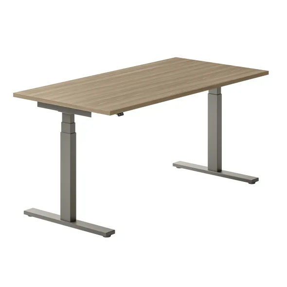 Bureau droit Ergo Up - l. 160 x pr. 80 cm - sans obturateur - réglage en hauteur électrique