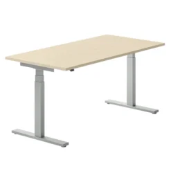 Bureau droit Ergo Up - l. 160 x pr. 80 cm - sans obturateur - réglage en hauteur électrique