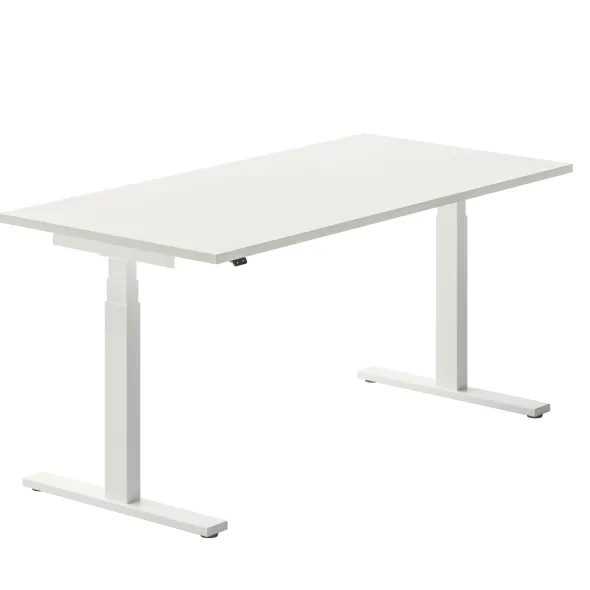 Bureau droit Ergo Up - l. 160 x pr. 80 cm - sans obturateur - réglage en hauteur électrique