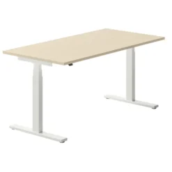 Bureau droit Ergo Up - l. 160 x pr. 80 cm - sans obturateur - réglage en hauteur électrique