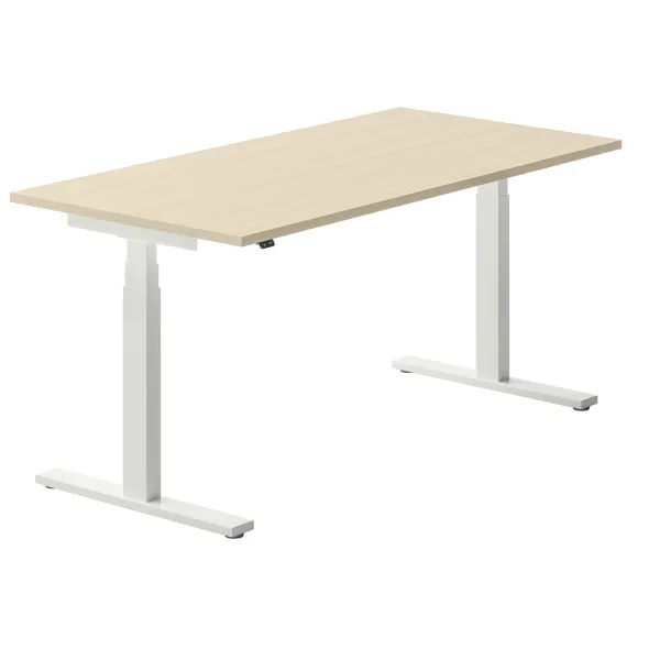 Bureau droit Ergo Up - l. 160 x pr. 80 cm - sans obturateur - réglage en hauteur électrique