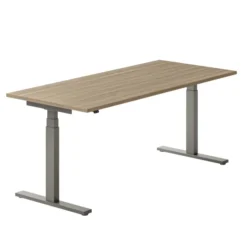 Bureau droit Ergo Up - l. 180 x pr. 80 cm - sans obturateur - réglage en hauteur électrique
