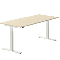 Bureau droit Ergo Up - l. 180 x pr. 80 cm - sans obturateur - réglage en hauteur électrique