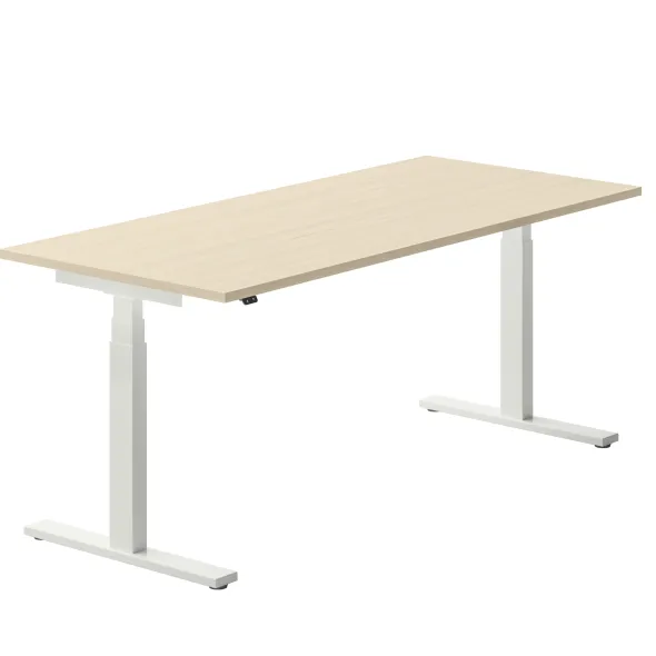 Bureau droit Ergo Up - l. 180 x pr. 80 cm - sans obturateur - réglage en hauteur électrique