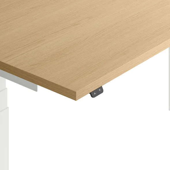 Bureau droit Ergo Up - l. 180 x pr. 80 cm - sans obturateur - réglage en hauteur électrique
