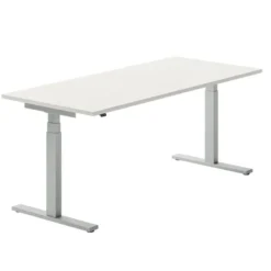 Bureau droit Ergo Up - l. 180 x pr. 80 cm - sans obturateur - réglage en hauteur électrique